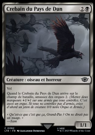 2023 Magic MTG Le Seigneur des Anneaux Crebain du Pays de Dun LTR #82