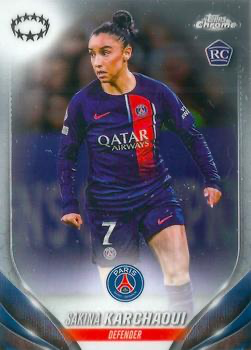 2023 Topps Chrome UCC Women's Sakina Karchaoui RC #35 Paris Saint-Germain
