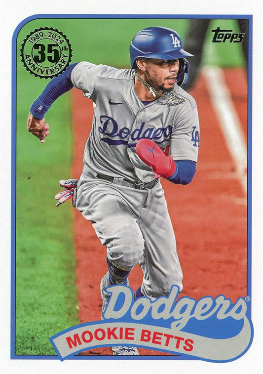 2024 Topps Series 1 1989 35th Anniversary Mookie Betts Los Angeles Dodgers #89B-34
