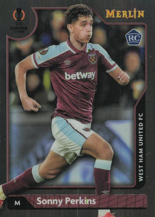 2021 Topps Merlin UEFA Club Competitions Sonny Perkins RC #106 West Ham United