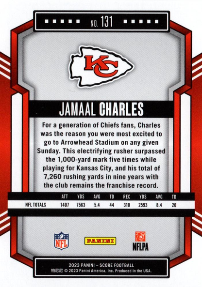 2023 Panini Score Football Jamaal Charles Kansas City Chiefs #131