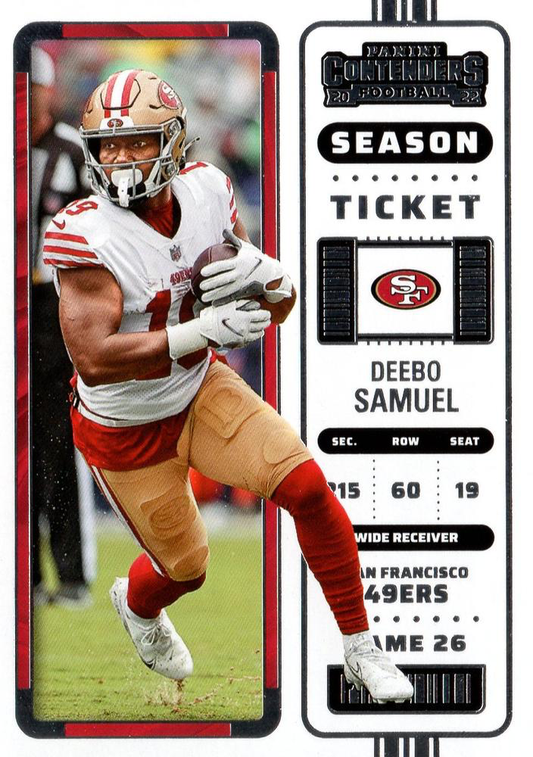 2022 Panini Contenders Deebo Samuel #83 San Francisco 49ers