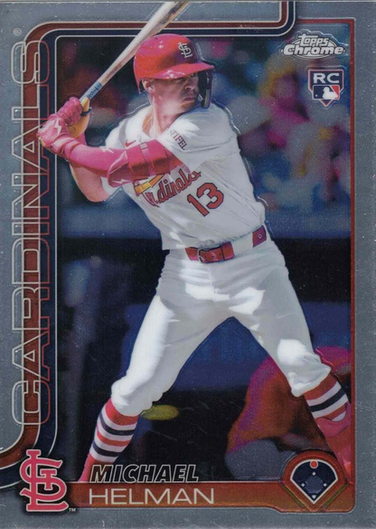 2025 Topps Chrome MLB Michael Helman RC #104 St. Louis Cardinals