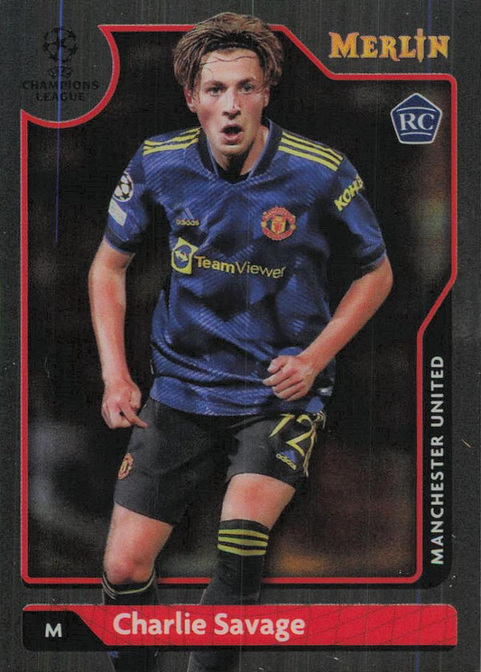 2021 Topps Merlin UEFA Club Competitions Charlie Savage RC #137 Manchester United