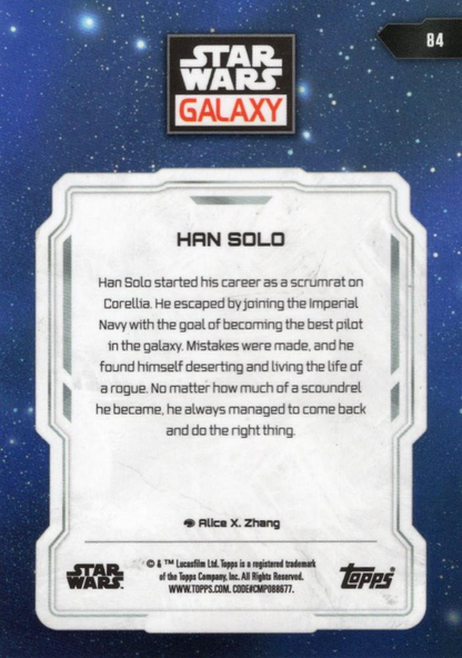 2024 Topps Chrome Star Wars Galaxy Han Solo #84
