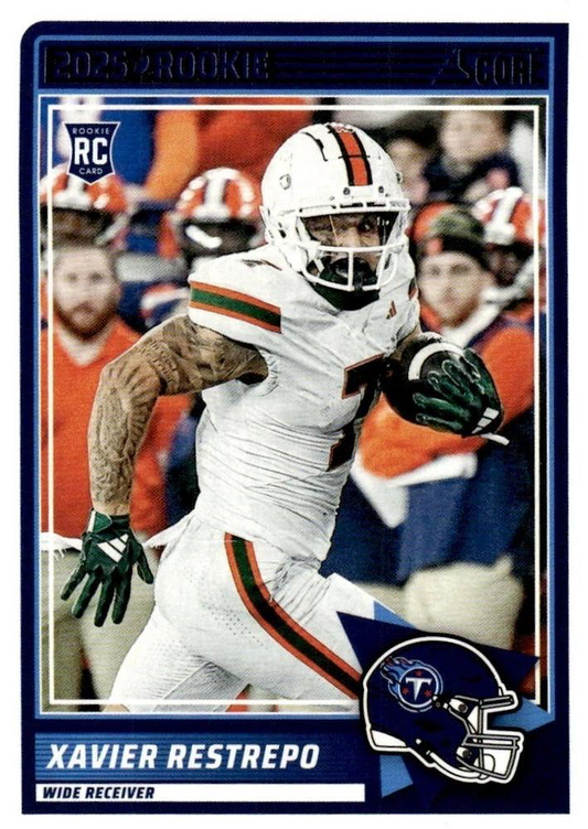 2025 Panini Score Xavier Restrepo RC #6 Tennessee Titans