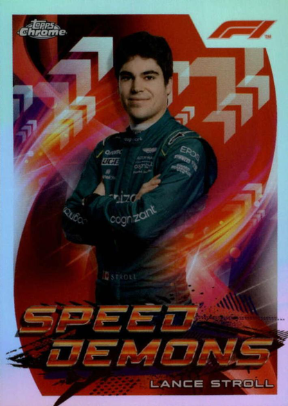 2022 Topps Chrome Formula 1 Speed Demons Lance Stroll SD-LS Aston Martin Aramco Cognizant F1 Team