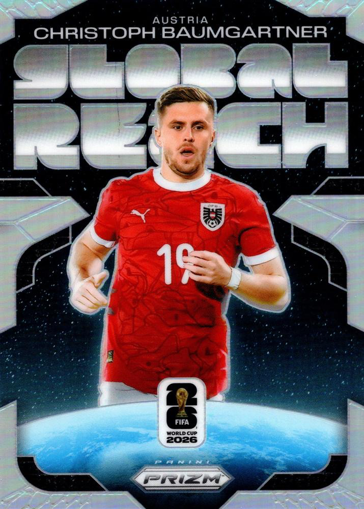 2026 Panini Prizm World Cup Global Reach Silver Christoph Baumgartner #5 Autriche