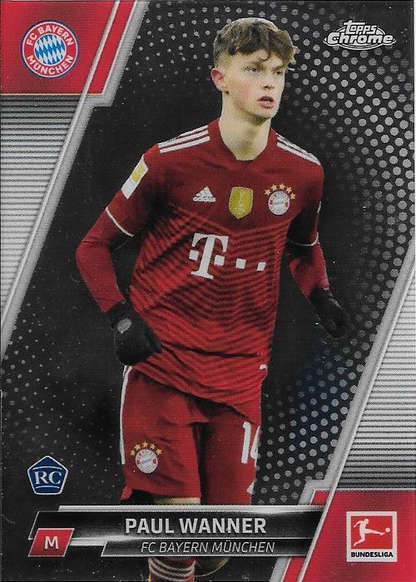 2021 Topps Chrome Bundesliga Paul Wanner RC #46 FC Bayern Munchen