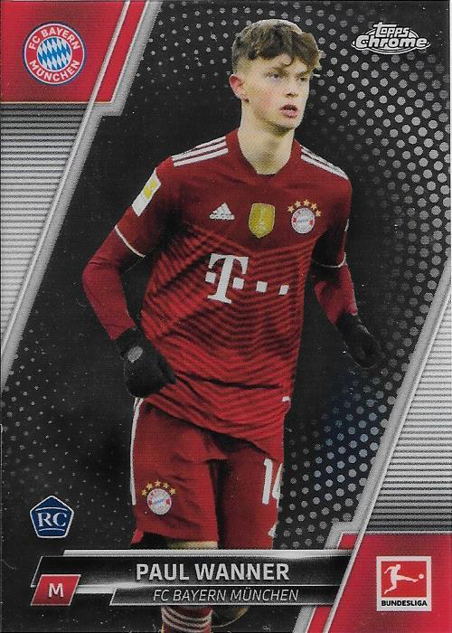 2021 Topps Chrome Bundesliga Paul Wanner RC #46 FC Bayern Munchen