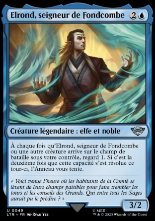 2023 Magic MTG Le Seigneur des Anneaux Elrond seigneur de Fondcombe LTR #49