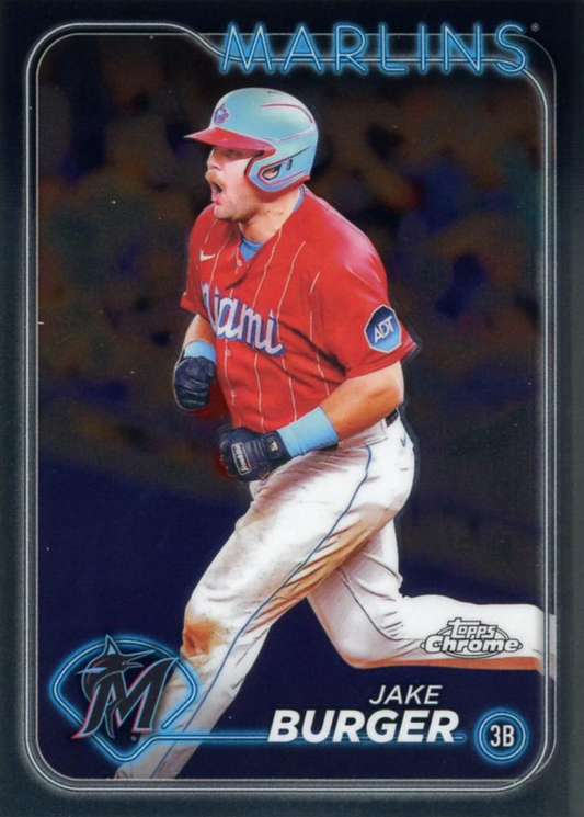 2024 Topps Chrome Jake Burger Miami Marlins #108