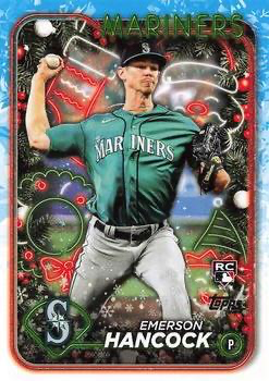 2024 Topps Holiday Emerson Hancock RC Seattle Mariners #H197