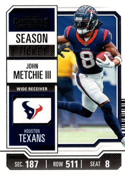 2023 Panini Contenders John Metchie III Houston Texans #42