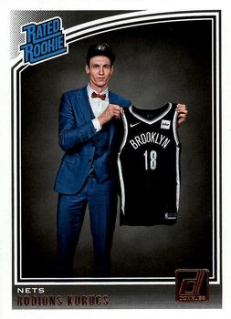 2018 Panini Donruss Rated Rookie Rodions Kurucs #155 Brooklyn Nets
