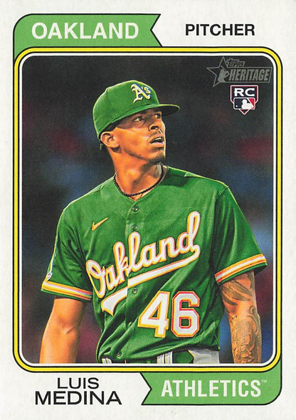 2023 Topps Heritage Luis Medina RC Oakland Athletics #649