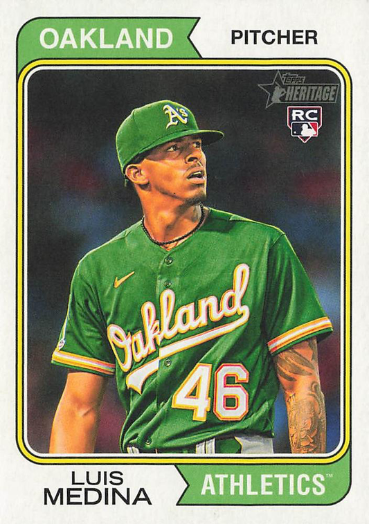 2023 Topps Heritage Luis Medina RC Oakland Athletics #649