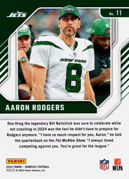 2024 Panini Donruss Elite Series Aaron Rodgers #11 New York Jets