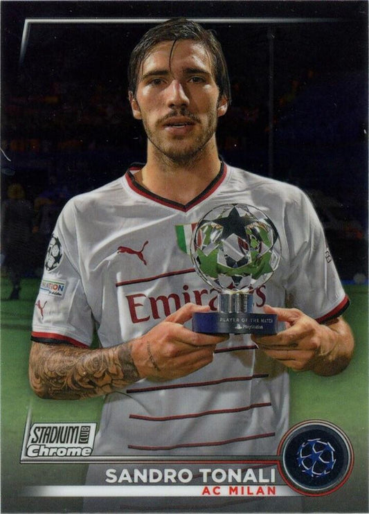 2022 Topps Stadium Club Chrome UCC Sandro Tonali #8 A.C. Milan