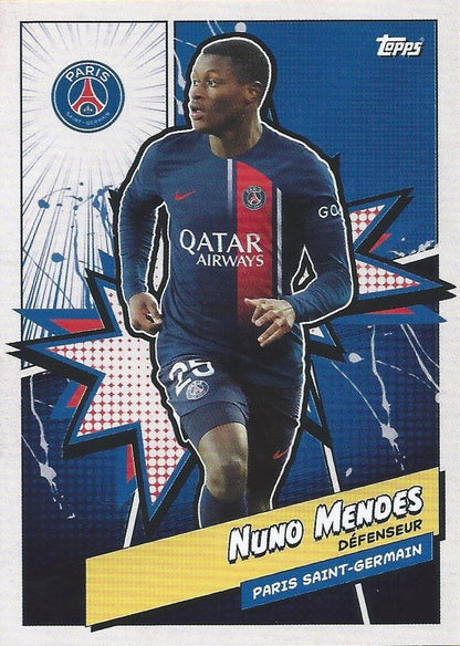 2023 Topps PSG Fan Set Heroes Nuno Mendes #PSGH-10 Paris Saint-Germain