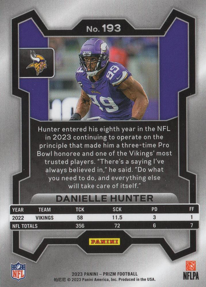 2023 Panini Prizm Danielle Hunter Minnesota Vikings #193