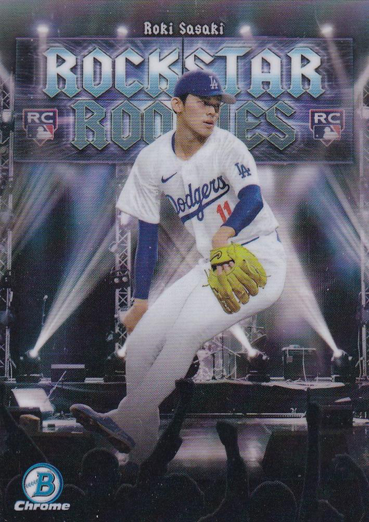 2025 Topps Bowman Rockstar Rookies Roki Sasaki #RR-20 Los Angeles Dodgers