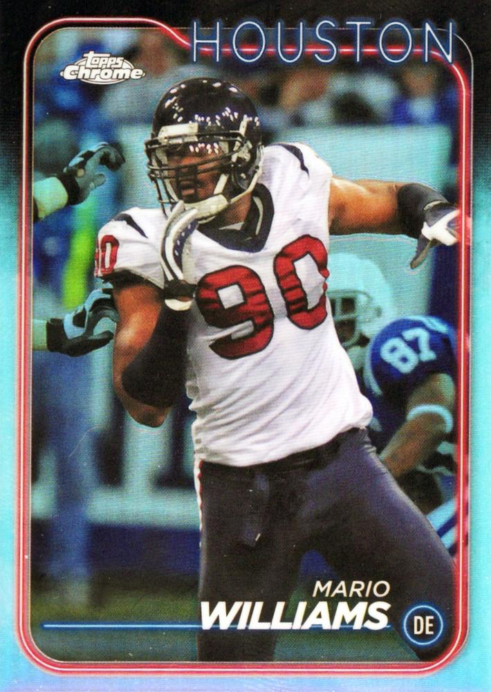 2024 Topps Chrome Football Refractor Mario Williams #84 Houston Texans