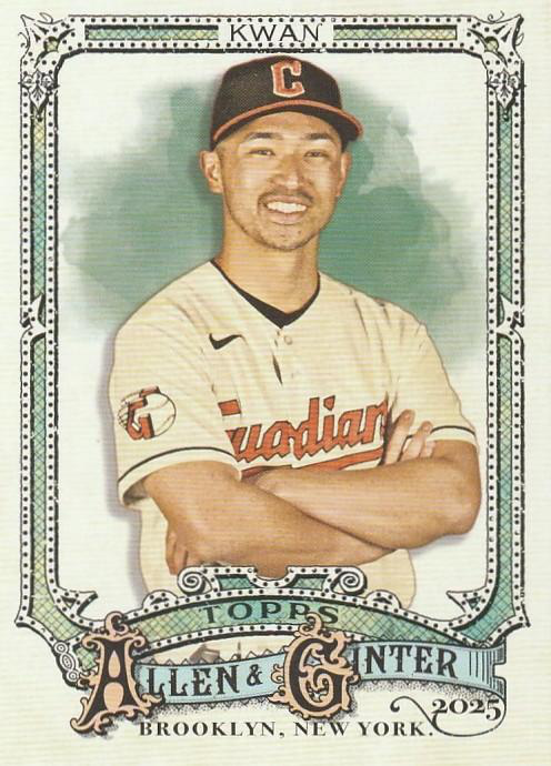 2025 Topps Allen & Ginter Steven Kwan #176 Cleveland Guardians