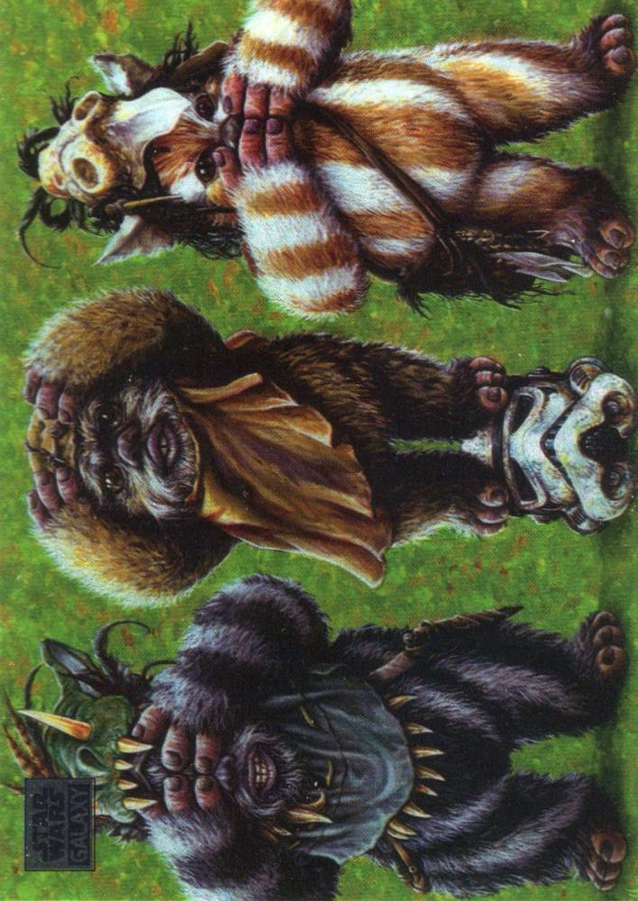 2024 Topps Chrome Star Wars Galaxy Ewok No Evil #97