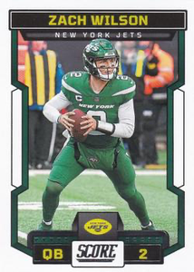 2023 Panini Score Football Zach Wilson New York Jets #288