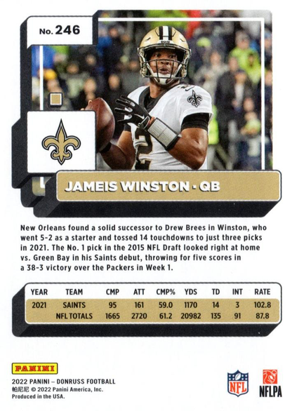 2022 Panini Donruss Jameis Winston #246 New Orleans Saints