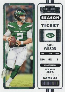 2022 Panini Contenders Zach Wilson New York Jets #90