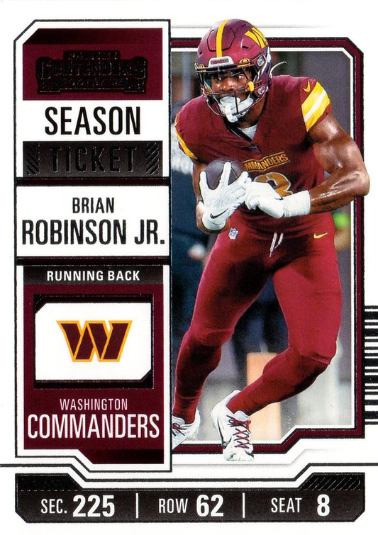 2023 Panini Contenders Brian Robinson Jr. Washington Commanders #98