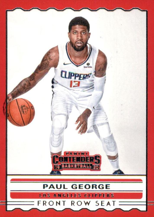 2019 Panini Contenders Front Row Seat Paul George #7 Los Angeles Clippers