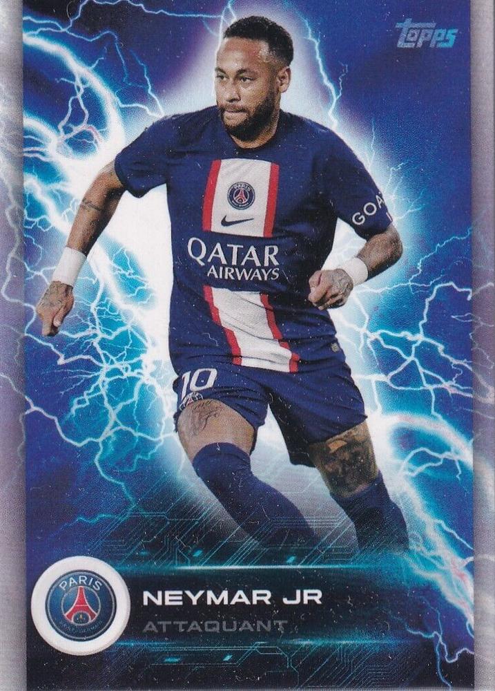 2022 Topps PSG Fan Set Super Electric Neymar Jr #PAS-3 Paris Saint-Germain