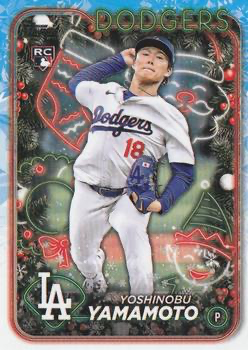 2024 Topps Holiday Yoshinobu Yamamoto RC Los Angeles Dodgers #H88