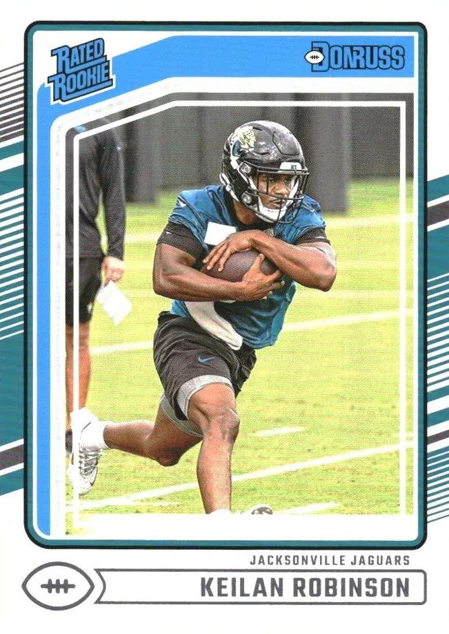 2024 Panini Donruss Keilan Robinson Rated Rookie RC #385 Jacksonville Jaguars