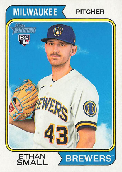 2023 Topps Heritage Ethan Small RC Milwaukee Brewers #561