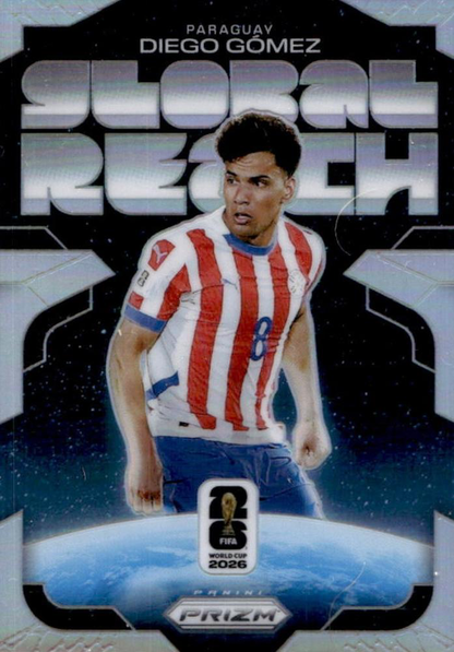 2026 Panini Prizm World Cup Global Reach Silver Diego Gomez #16 Paraguay