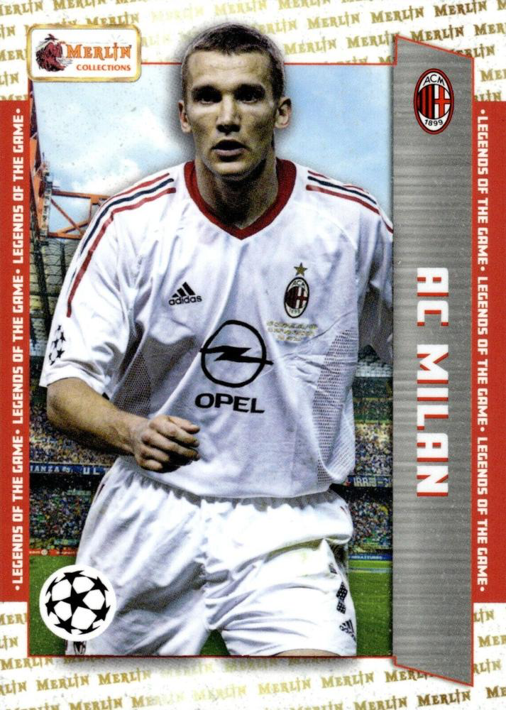 2023 Topps Merlin Heritage UCC Andriy Shevchenko LGD #124 A.C. Milan