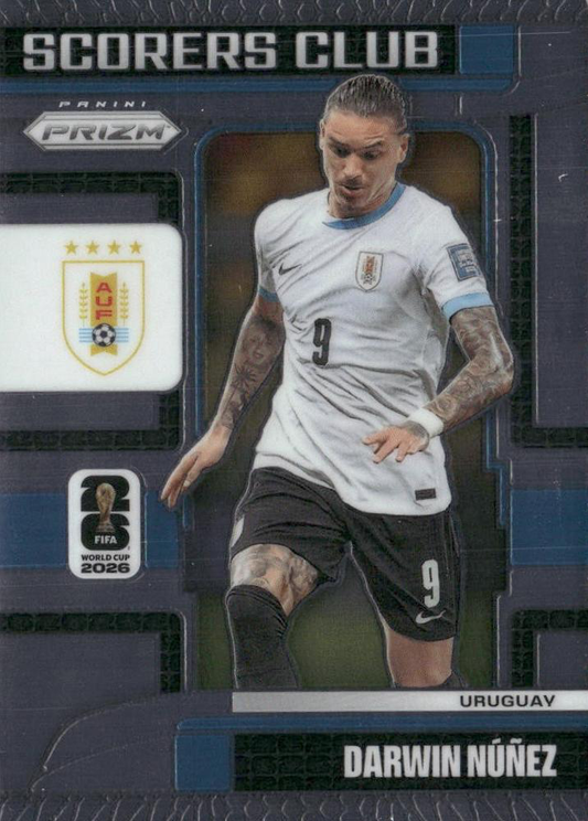 2026 Panini Prizm World Cup Scorers Club Darwin Nunez #11 Uruguay