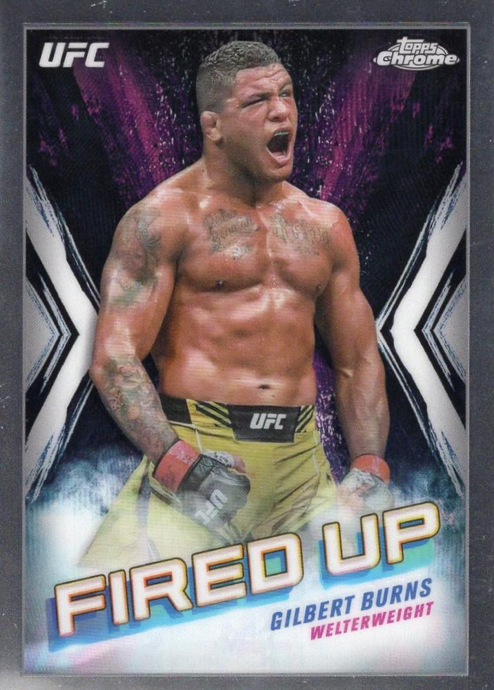 2024 Topps Chrome UFC Fired Up Gilbert Burns #FDP-14