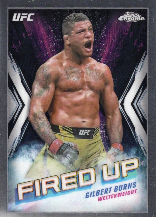 2024 Topps Chrome UFC Fired Up Gilbert Burns #FDP-14