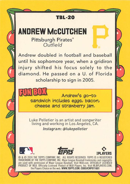 2024 Topps Big League Topps Big Leaguer Andrew McCutchen Pittsburgh Pirates #TBL-20