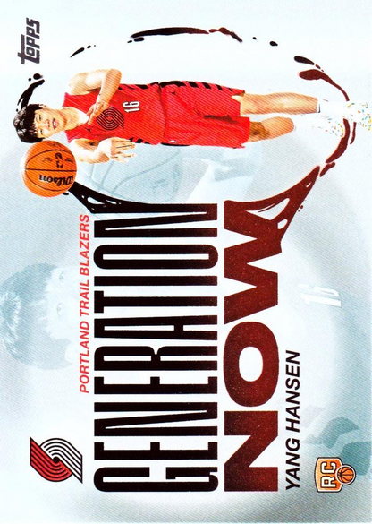 2025 Topps NBA Generation Now Yang Hansen GN-16 Portland Trail Blazers