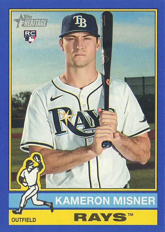 2025 Topps Heritage Blue Kameron Misner RC #579 Tampa Bay Rays