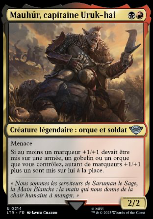 2023 Magic MTG Le Seigneur des Anneaux Mauhúr capitaine Uruk-hai LTR #214