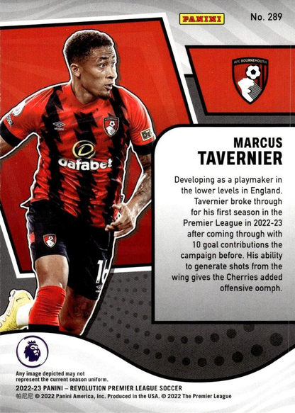 2022 Panini Revolution Premier League Marcus Tavernier RC #289 AFC Bournemouth
