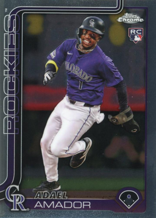 2025 Topps Chrome MLB Adael Amador RC #255 Colorado Rockies
