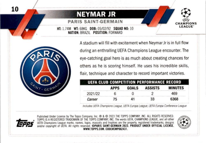 2022 Topps Flagship UCC Starball Neymar Jr. #10 Paris Saint-Germain